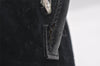Authentic FENDI Vintage 2Way Shoulder Hand Bag Purse Velour Leather Black 5604I