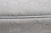 Authentic GUCCI Hand Bag Pouch Purse GG Canvas Leather 190393 Silver 5605F