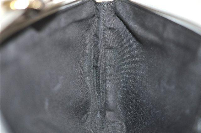 Authentic GUCCI Hand Bag Pouch Purse GG Canvas Leather 190393 Silver 5605F