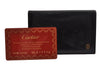 Authentic Cartier Pasha Vintage Card Pass Case Purse Leather Black 5605I