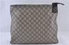 Authentic GUCCI Shoulder Cross Body Bag GG PVC Leather 141198 Brown 5606C