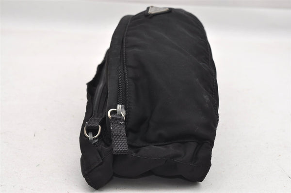 Authentic PRADA Vintage Nylon Tessuto Waist Body Bag Purse Black 5606I