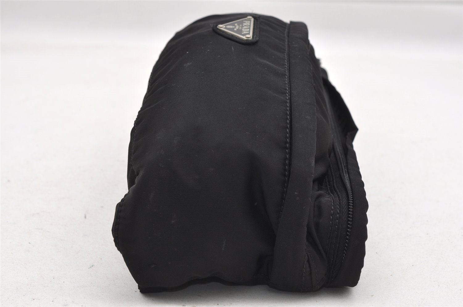 Authentic PRADA Vintage Nylon Tessuto Waist Body Bag Purse Black 5606I