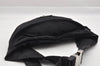 Authentic PRADA Vintage Nylon Tessuto Waist Body Bag Purse Black 5606I