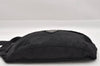 Authentic PRADA Vintage Nylon Tessuto Waist Body Bag Purse Black 5606I