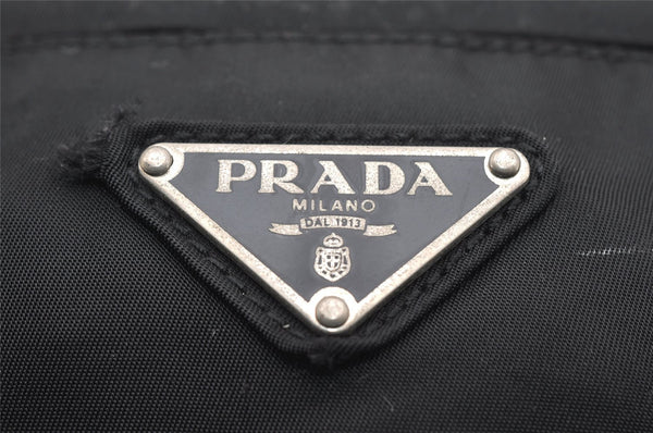 Authentic PRADA Vintage Nylon Tessuto Waist Body Bag Purse Black 5606I
