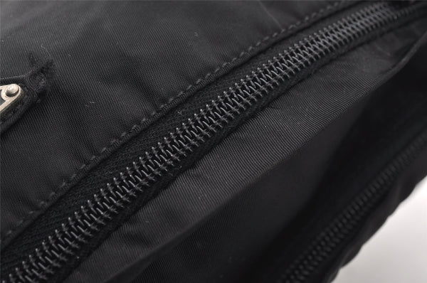 Authentic PRADA Vintage Nylon Tessuto Waist Body Bag Purse Black 5606I
