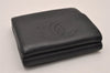 Authentic CHANEL Caviar Skin Vintage CC Logo Trifold Wallet Purse Black 5607I