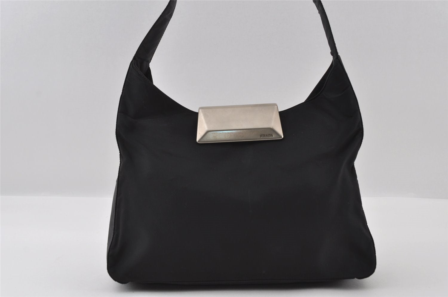 Authentic PRADA Vintage Nylon Tessuto Shoulder Hand Bag Black 5608I