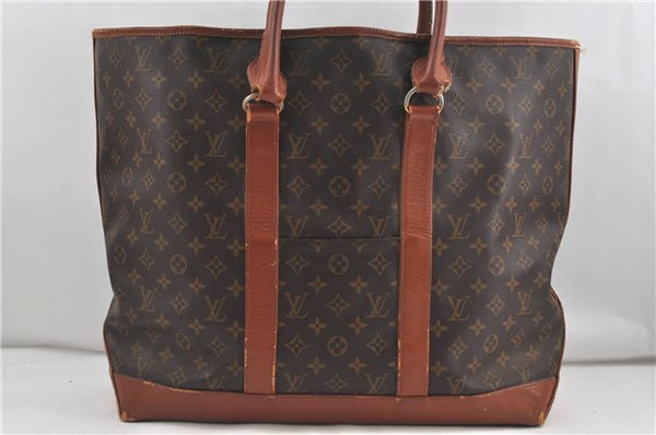Auth Louis Vuitton Monogram Sac Weekend GM Vintage Tote Hand Bag M42420 LV 5609D