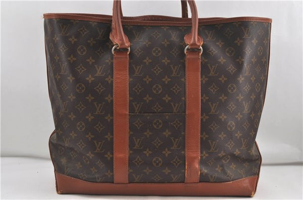 Auth Louis Vuitton Monogram Sac Weekend GM Vintage Tote Hand Bag M42420 LV 5609D