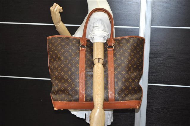 Auth Louis Vuitton Monogram Sac Weekend GM Vintage Tote Hand Bag M42420 LV 5609D