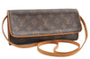 Authentic Louis Vuitton Monogram Pochette Twin GM Shoulder Bag M51852 LV 5609F