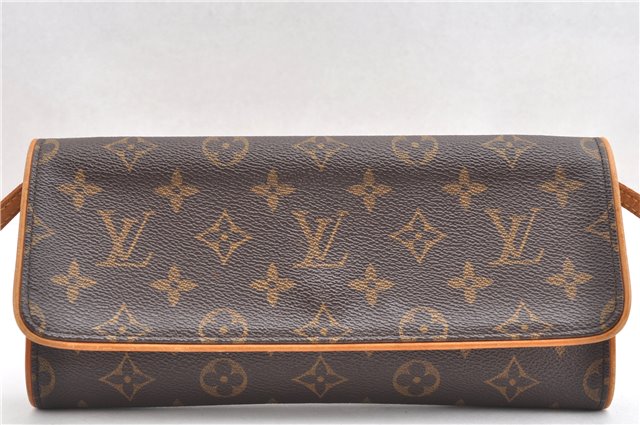 Authentic Louis Vuitton Monogram Pochette Twin GM Shoulder Bag M51852 LV 5609F