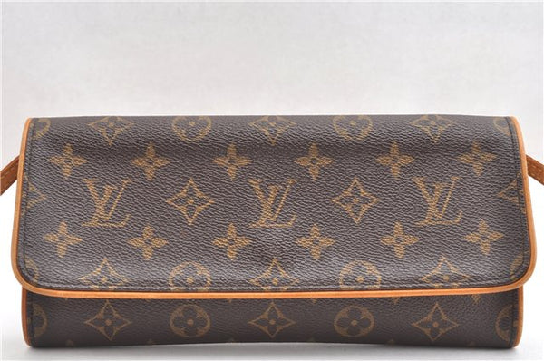 Authentic Louis Vuitton Monogram Pochette Twin GM Shoulder Bag M51852 LV 5609F