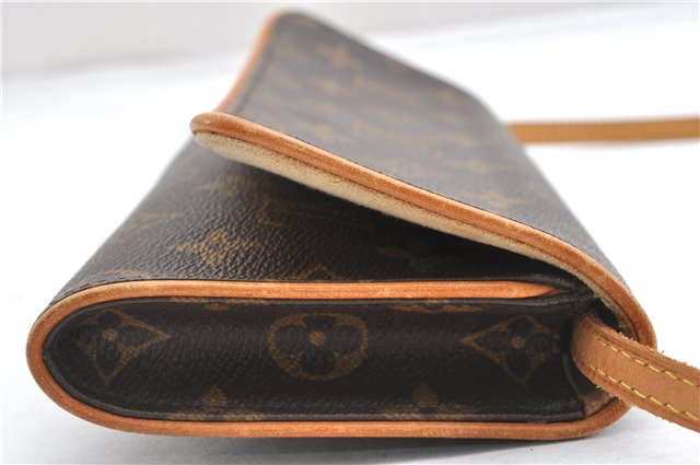 Authentic Louis Vuitton Monogram Pochette Twin GM Shoulder Bag M51852 LV 5609F