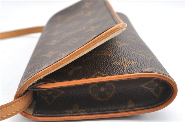Authentic Louis Vuitton Monogram Pochette Twin GM Shoulder Bag M51852 LV 5609F
