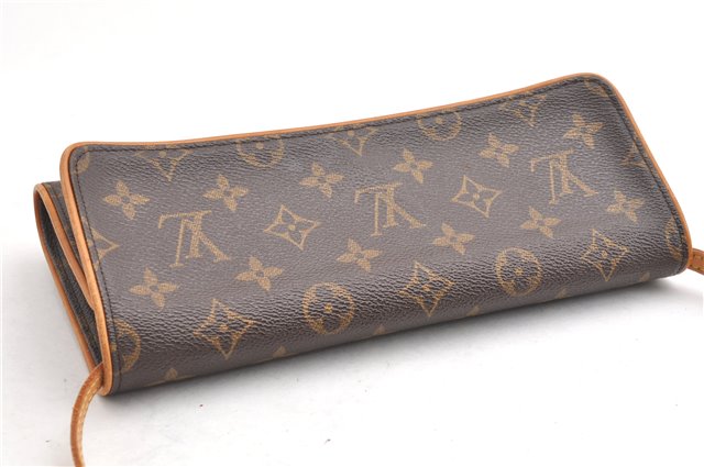 Authentic Louis Vuitton Monogram Pochette Twin GM Shoulder Bag M51852 LV 5609F