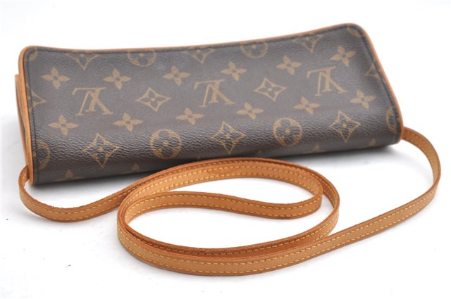 Authentic Louis Vuitton Monogram Pochette Twin GM Shoulder Bag M51852 LV 5609F