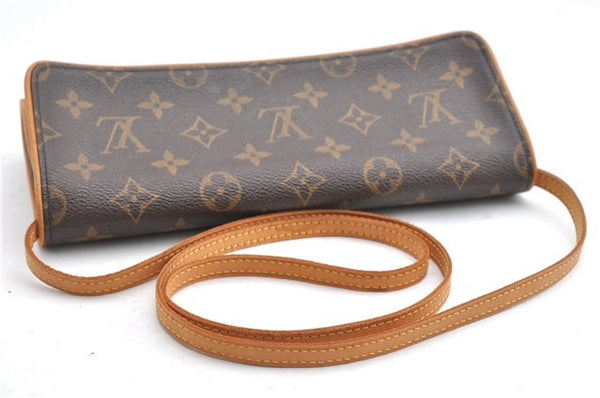 Authentic Louis Vuitton Monogram Pochette Twin GM Shoulder Bag M51852 LV 5609F