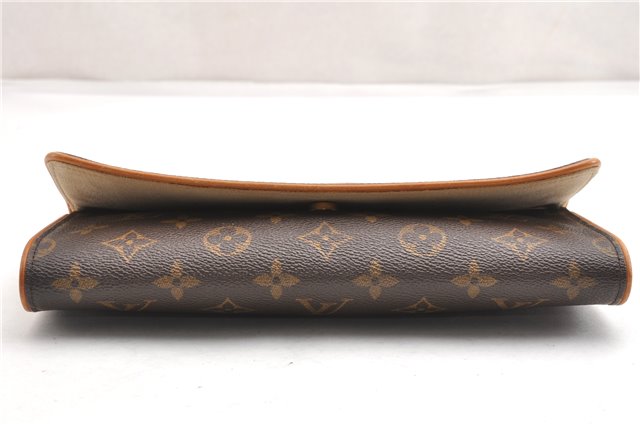 Authentic Louis Vuitton Monogram Pochette Twin GM Shoulder Bag M51852 LV 5609F