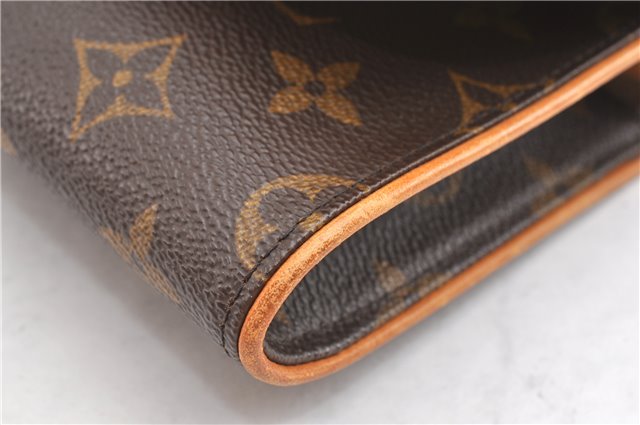 Authentic Louis Vuitton Monogram Pochette Twin GM Shoulder Bag M51852 LV 5609F