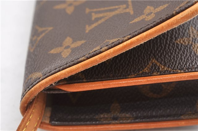 Authentic Louis Vuitton Monogram Pochette Twin GM Shoulder Bag M51852 LV 5609F