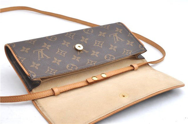 Authentic Louis Vuitton Monogram Pochette Twin GM Shoulder Bag M51852 LV 5609F