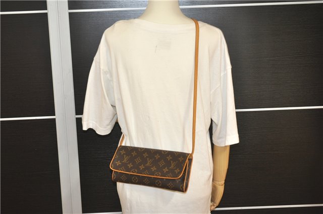 Authentic Louis Vuitton Monogram Pochette Twin GM Shoulder Bag M51852 LV 5609F