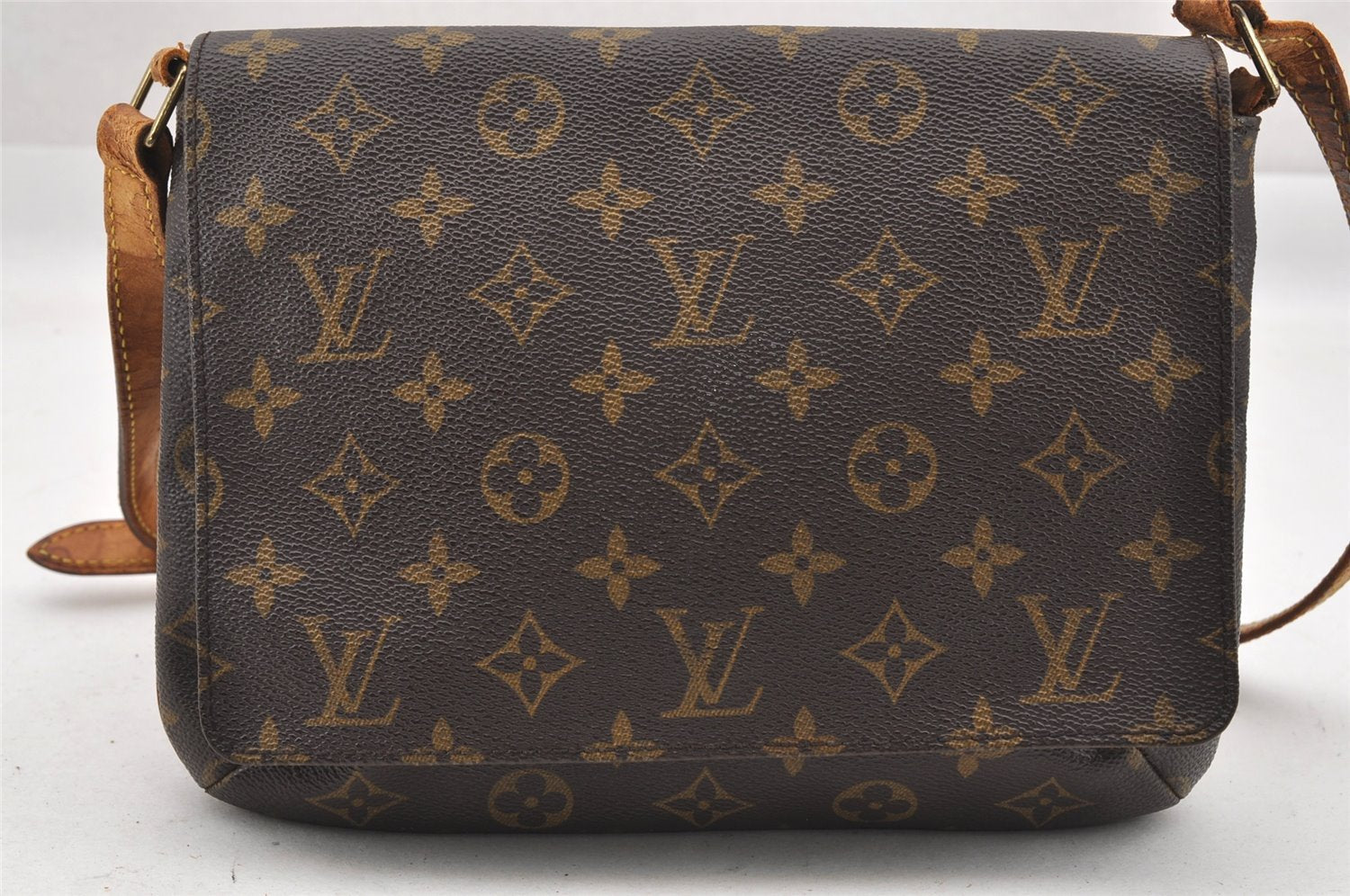 Authentic Louis Vuitton Monogram Musette Tango Shoulder Bag M51257 LV 5609I