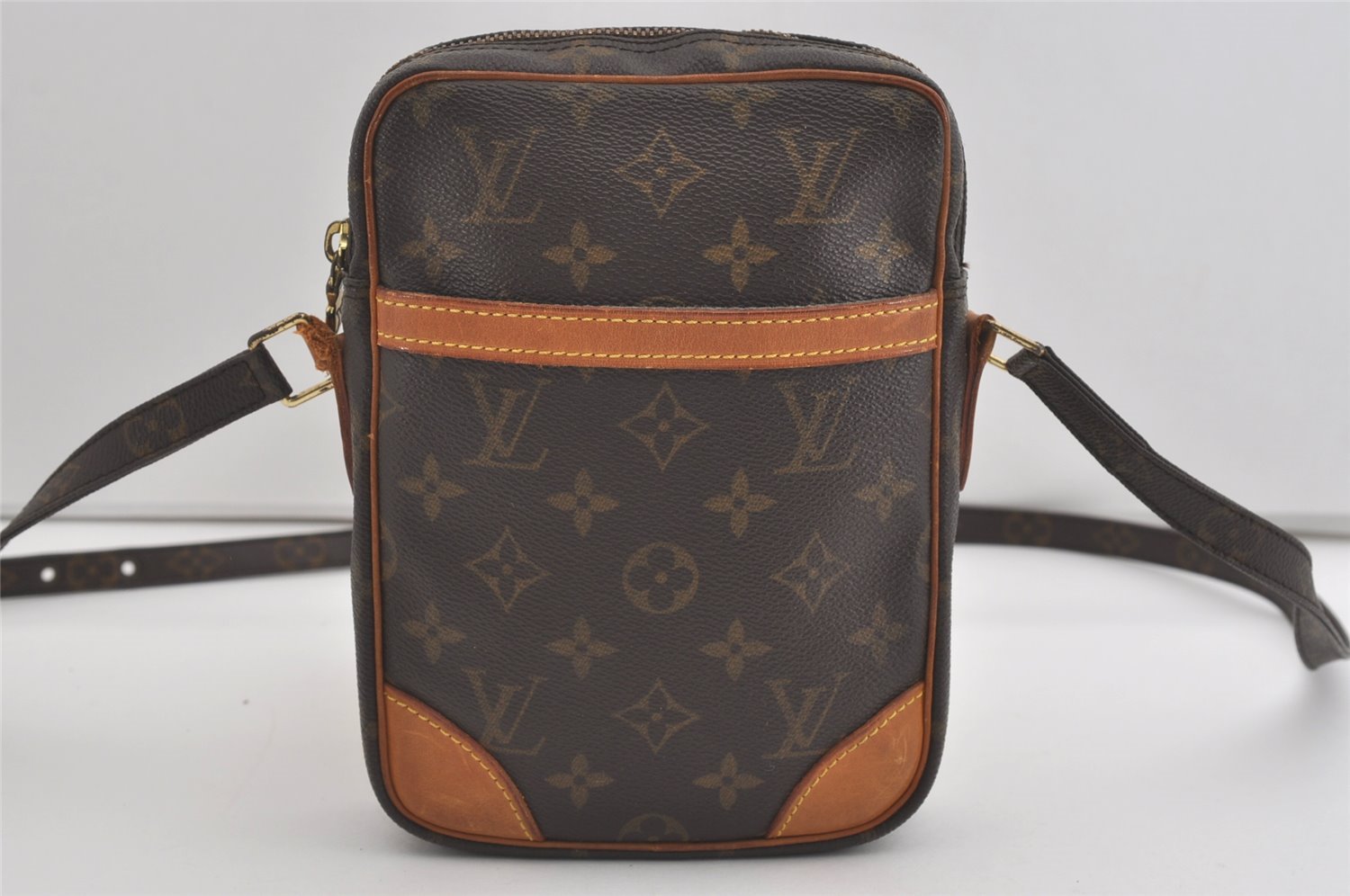 Authentic Louis Vuitton Monogram Danube Shoulder Cross Bag M45266 Junk 5611I