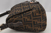 Authentic FENDI Zucca Mamma Baguette Shoulder Bag Canvas Leather Brown 5613I