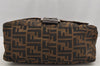 Authentic FENDI Zucca Mamma Baguette Shoulder Bag Canvas Leather Brown 5613I