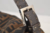 Authentic FENDI Zucca Mamma Baguette Shoulder Bag Canvas Leather Brown 5613I