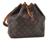 Authentic Louis Vuitton Monogram Petit Noe M42226 Shoulder Drawstring Bag 5615I