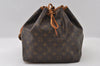 Authentic Louis Vuitton Monogram Petit Noe M42226 Shoulder Drawstring Bag 5615I