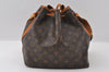 Authentic Louis Vuitton Monogram Petit Noe M42226 Shoulder Drawstring Bag 5615I