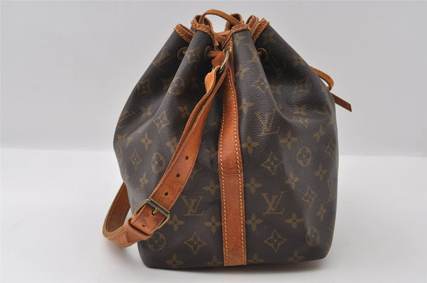 Authentic Louis Vuitton Monogram Petit Noe M42226 Shoulder Drawstring Bag 5615I