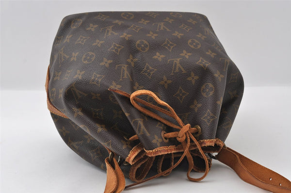 Authentic Louis Vuitton Monogram Petit Noe M42226 Shoulder Drawstring Bag 5615I