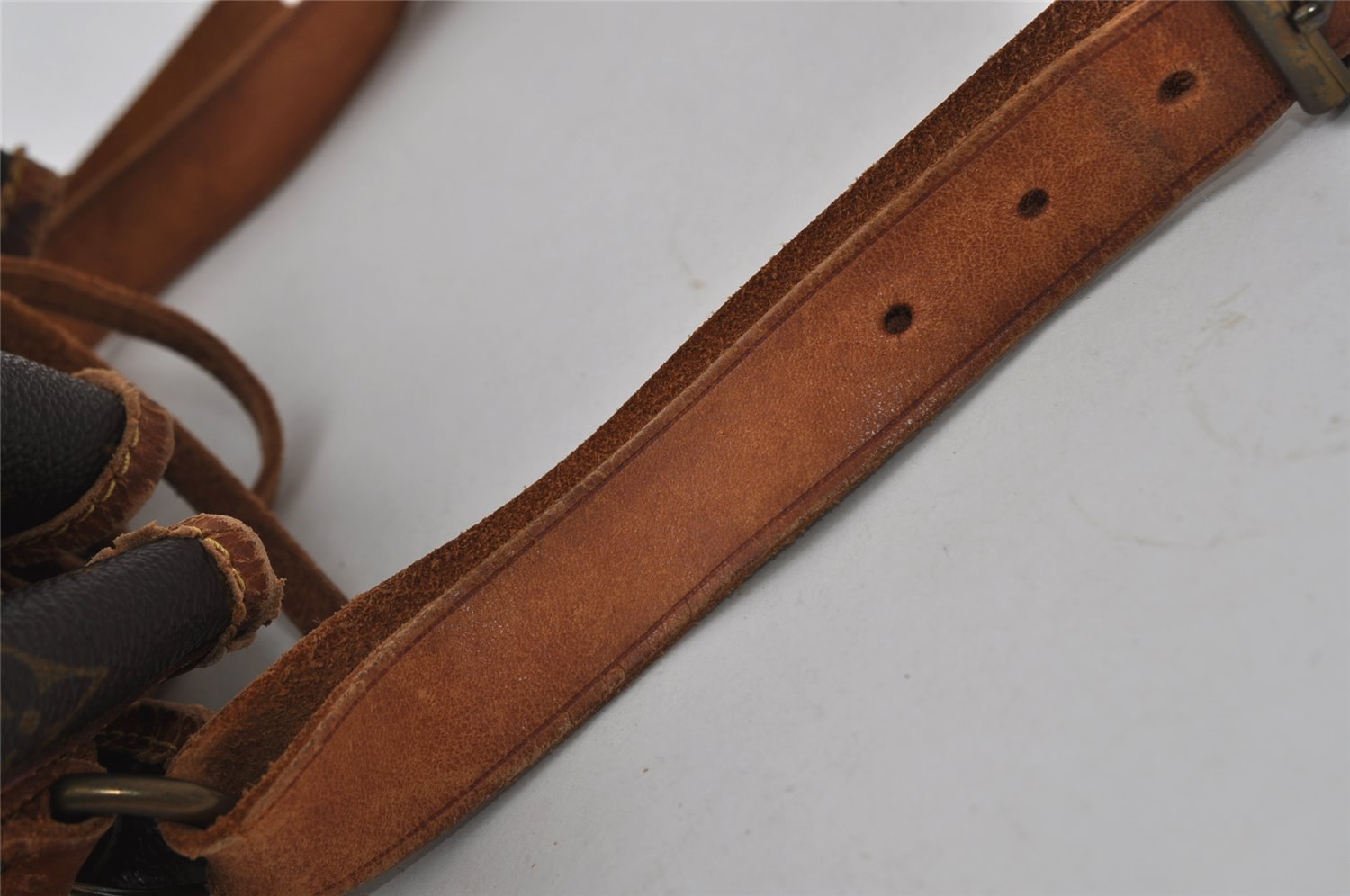 Authentic Louis Vuitton Monogram Petit Noe M42226 Shoulder Drawstring Bag 5615I