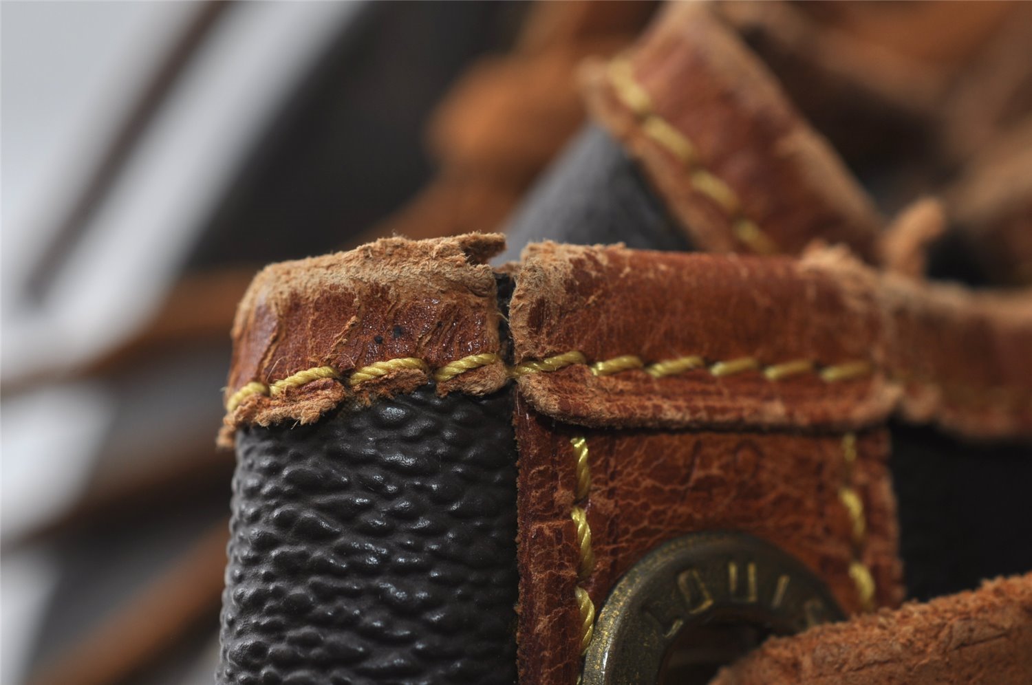 Authentic Louis Vuitton Monogram Petit Noe M42226 Shoulder Drawstring Bag 5615I