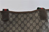 Authentic GUCCI Web Sherry Line Shoulder Tote Bag PVC Leather Brown 5620C