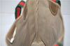 Authentic GUCCI Web Sherry Line Shoulder Tote Bag PVC Leather Brown 5620C