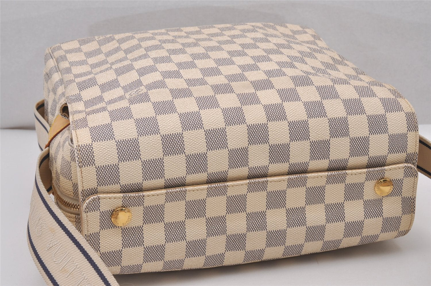 Authentic Louis Vuitton Damier Azur Naviglio Shoulder Cross Bag N51189 LV 5620I