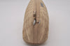 Authentic GUCCI Vintage Hand Bag Pouch Purse GG Canvas Leather 07198 Beige 5621I