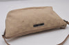 Authentic GUCCI Vintage Hand Bag Pouch Purse GG Canvas Leather 07198 Beige 5621I
