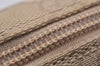 Authentic GUCCI Vintage Hand Bag Pouch Purse GG Canvas Leather 07198 Beige 5621I