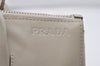 Authentic PRADA Vintage Leather Enamel Shoulder Hand Bag Purse White 5622I