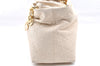 Authentic Christian Dior Diorissimo Cannage Hand Bag Leather White CD 5624I