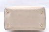 Authentic Christian Dior Diorissimo Cannage Hand Bag Leather White CD 5624I